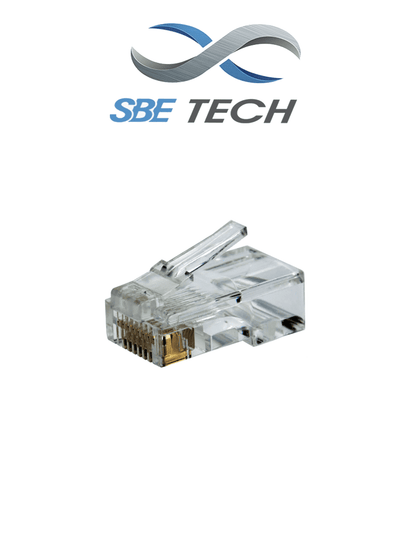 SBE TECH PLUGRJ45C6A - Conector plug RJ45 para cable UTP / CAT 6A / Paquete de 50 piezas