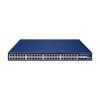 Switch Administrable Stacking Capa 3, 48 Puertos PoE Gigabit 802.3at, 6 Puertos SFP de 10 G, Incluye Fuente Redundante de 55 V cc