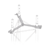 Brida para sujeción de retenida compatible con tramos STZ45G, Galvanizado por Inmersión en Caliente.