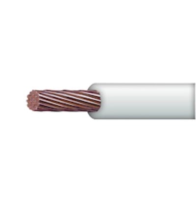 ( SLY305 ) Cable 10 awg color blanco,Conductor de cobre suave cableado. Aislamiento de PVC, autoextinguible. (Venta por Metro)