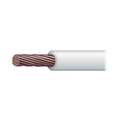 ( SSLU13 ) Cable Eléctrico 10 awg color blanco,Conductor de cobre suave cableado. Aislamiento de PVC, autoextinguible. BOBINA 100 MTS