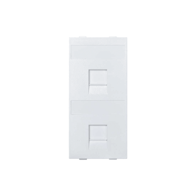 Módulo Color Blanco Con 2 Espacios para Jacks Keystone para Instalarse en la caja de Pavimento / (S76B/9)