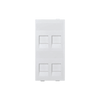 Módulo Color Blanco Con 4 Espacios para Jacks Keystone para Instalarse en la caja de Pavimento / (S76C/9)
