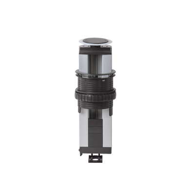 Teleblock Simon K45 para Voz, Datos, Multimedia o Contactos Eléctricos / Capacidad para 4 Módulos K45 / Apertura Manual con Tapa Abatible / Instalación en Mobiliario de Oficina o Comercial / (KTL204CM)