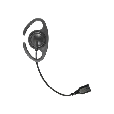 â€‹Auriculares de gancho en forma de C con cable de fibra trenzada y conector SNAP. Requiere micrófono de solapa de 1 o 2 hilos de la Serie SNAP.