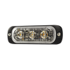 Luz Auxiliar de 3 LED, Ambar, SAE, 12-24 Vcd, Lente transparente