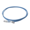 Patch Cord Skinny Cat6A Blindado S/FTP, 2.13 Metros (7 Pies), Diámetro Reducido 28 AWG, Color Azul