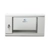 Gabinete de Pared de 6U con Puerta de Cristal Templado, 455 mm de Profundidad Total, Rack de 19, Acero Reforzado Color Gris Mate