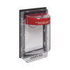Cubierta Protectora Serie Stopper II® De Policarbonato, Con Alarma, Montaje en Superficie, Interior/Exterior, Etiqueta en Español