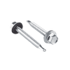 Tornillo -Pija cabeza hexagonal con rondana y punta de broca #14 x 3/4, 100 piezas.