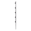 Poste de Paso de 1.2m para Cerca Electrificada.Tubo Galvanizado cal. 18 de 1Diam. con Tapón y 5 Aisladores Instalados.