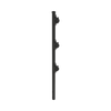 Poste de Paso Negro de 0.75m para Cerca Electrificada. Tubo Galvanizado cal. 18 de 1Diam. con Tapón y 3 Aisladores Instalados.
