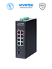 VIVOTEK AW-IHB-1040 - Switch PoE Industrial Gigabit 8 puertos Administrable, 2 ptos PoE GbE 90W, 6 ptos GbE 30W, 2 ptos GbE SFP, 300W Totales, Modo PoE Extendido hasta 250 mts, 20Gbps, VLAN, Entrada de alimentacion 48-56VDC fuente de poder no incluida