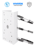VIVOTEK AM-314 -Soporte para montaje en poste de cámaras y gabinetes para exterior, fabricado en acero y de color blanco