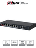 DAHUA PFS3110-8ET1GT1GF-96 -Switch PoE de 10 Puertos/8 Puertos Poe 10/100/1Puerto SFP de1000 Mbps/1 Puerto Uplink de 10/100/1000/ 96 Watts Totales/ Alimentación hasta 250 Mts/Soporta PoE Whatchdog/Puerto Rojo soporta IEEE 802.3bt/SwitchD2 REM MCI2 RMM