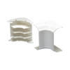 Esquinero interior, para uso con canaleta T70, Material PVC Rígido, Color Blanco Mate
