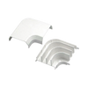 Curva de radio controlado, para uso con canaleta T70, Material PVC Rígido, Color Blanco Mate