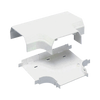 Accesorio en T, para uso con canaleta T70, Material PVC Rígido, Color Blanco Mate