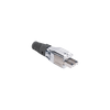 Plug TERA de 4 Pares, Compatible con Cable Sólido de 0.64 - 0.55 mm (0.025 - 0.022 Pulgadas) (22 - 23 AWG) S/FTP y F/FTP, Color Negro
