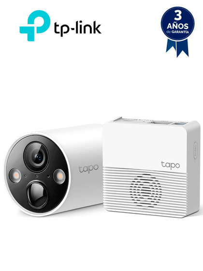 TP-LINK TAPO C420S1 - Cámara IP WiFi tipo Bullet con batería integrada para exterior, resolución de 2K, visión nocturna, WiFi 2.4 GHz, notificación push, ranura para Micro SD, y compatible con Google Assistant y Alexa. TP9 MCI2
