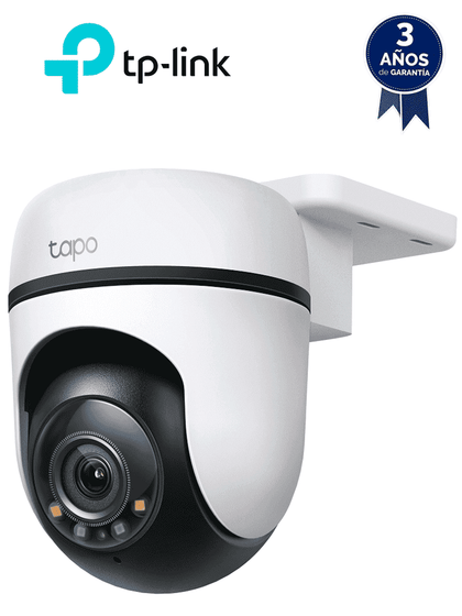 TP-LINK TAPO C510W - Cámara IP WiFi motorizada para exterior de 3 MP, lente 3.9 mm, iluminadores IR 30 BF2024 m, micrófono y bocina integrados, IP65, ranura MicroSD, LED luz blanca, WiFi 2.4 GHz, y Smart Motion Tracking. TP9 MCI2