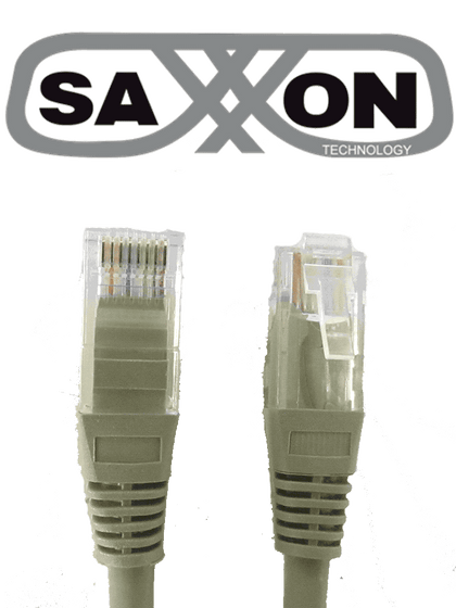 SAXXON P5E1UG - Cable patch cord UTP 1 metro / CAT 5E / Color gris