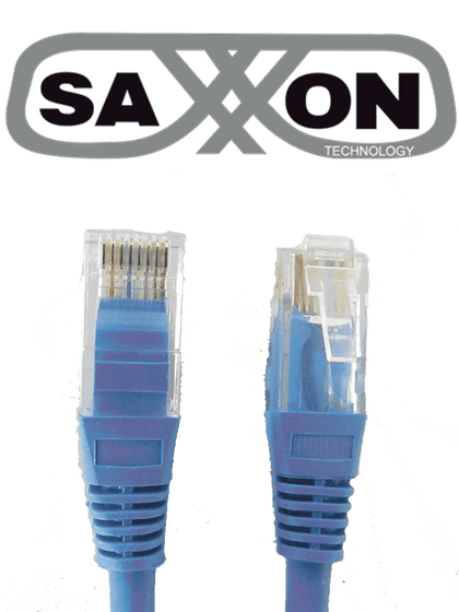 SAXXON P5E1UA - Cable patch cord UTP 1 metro / CAT 5E / Color azul