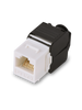 SAXXON M242C6A - Modulo jack keystone RJ45 / Armado sin herramienta / 8 Hilos / CAT 6A / Compatible con calibres AWG 22-26 / Color blanco