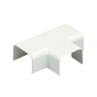 Accesorio en T, para uso con canaleta LD10, material ABS, Color Blanco Mate