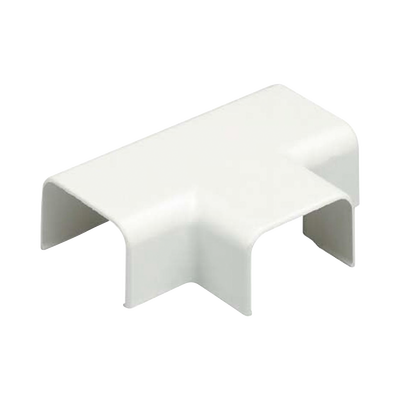 Conexión en T, para uso con canaleta LD3, material ABS, Color Blanco Mate