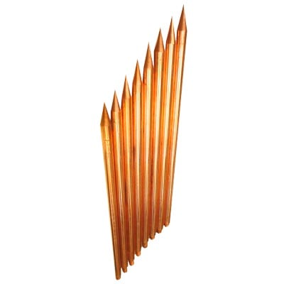 Varilla de Acero con Recubrimiento de Cobre Diámetro 5/8 de 1 m de Largo