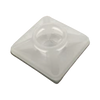 Base Autoadherible para Cinchos Práctica y Eficiente para la Organización y Fijación de Cables, Fabricada en Nylon Resistente y de Color Natural con una Medida de 19x19 mm, Paquete con 100 Piezas (4210-00001)