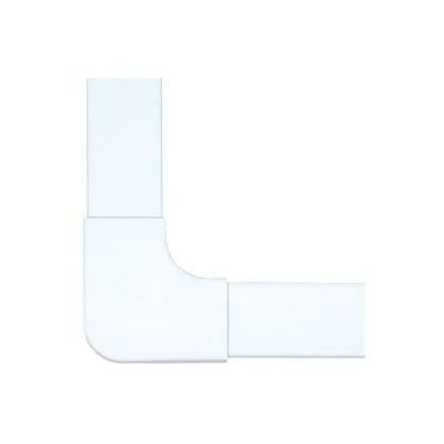 Sección en L color blanco de PVC auto extinguible, para canaleta PT48 (6130-01002)