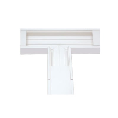 Sección en T color Blanco de PVC auto extinguible, para canaleta TEK-100 (5576-13100)