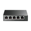 Switch PoE No Administrable de Escritorio / 5 puertos 10/100 Mbps / 4 puertos PoE af / Presupuesto 41 W / Modo extensor PoE hasta 250 metros / Calidad video prioritaria