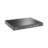 Switch L2+ Omada PoE+ / 24 Puertos PoE+ 10/100/1000 Mbps / 4 Puertos SFP 1G / 2 Puertos Consola (RJ45 y microUSB) / Administración Centralizada Omada o Stand-Alone / Multicast IGMP / Calidad de Servicio / Presupuesto PoE 384W / Montaje en Rack