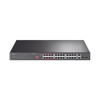 Switch No Administrable 24 Puertos PoE+ 10/100 Mbps / 2 Puertos 10/100/1000 Mbps + 2 Puertos SFP (combo) / Modo Prioridad de Tráfico / Modo Aislamiento de Red / Presupuesto PoE de 250 W / Diseño para Ideal para Vigilancia IP