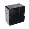 Caja de registro de acero galvanizado, 10x10 cm, Color Negro (11000-00000)