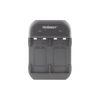 Cargador rápido de 2 compartimientos para baterías Ni-MH; Aplicable en baterías de 9 V /color negro