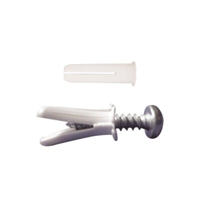 Paquete de 20 taquetes blancos 3/4 y 20 tornillos 8mm x 3/4 (1101-05002)
