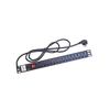 Protector de 120 Vca con 8 contactos de alimentación en color negro para aplicaciones en Rack