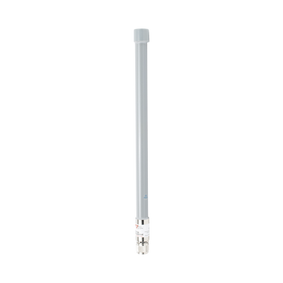 Antena Omnidireccional, mayor distancia de transmisión y recepción de señal en 360º, Doble banda de 2.4 / 5 GHz, Ganancia de 9 dBi, Conector N-macho, Adecuada para entornos exigentes