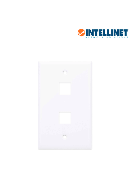 INTELLINET 163293 - TAPA FACEPLATE / 2 PERFORACION / BLANCO