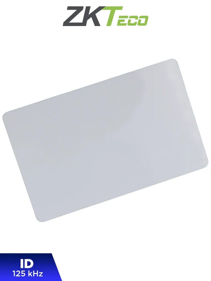 ZKTECO IDCARDNNUNIT - Tarjeta ID con Frecuencia de 125 kHz, 1 mm de Grosor, Sin Folio Impreso / Tarjeta unitaria