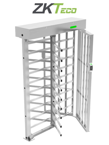 ZKTECO FHT3300 - Torniquete modular de Altura Completa, Acero Inoxidable SUS304, IP54, Compatible con 110 / 220 Vca, 3 Barras de Giro, Alta Durabilidad 1 Millón de Ciclos, Capacidad de 20 Personas por Minuto ZKB
