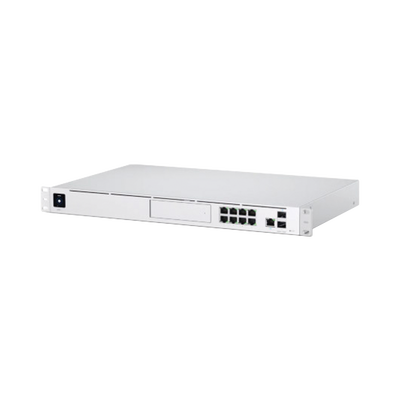 UniFi OS Console: Dream Machine Pro, con 1 puerto WAN Gigabit RJ45, 1 puerto WAN 10G SFP+ / 8 puertos LAN Gigabit RJ-45, y una bahía de HDD 3.5 (No incluye HDD), Integra todas las aplicaciones UniFi