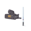 Kit de radio UM385BK | mas antena marina de fibra de vidrio TX-5101SYS/10M fabricada en fibra de vidrio con base roscable de acero inoxidable