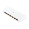 UniFi Switch Ultra 60W Administrable / 8 puertos GbE / (1) puerto POE++ IN opcional y (7) puertos POE+/ Wattaje depende de fuente o POE IN / Incluye fuente AC hasta 62W para POE