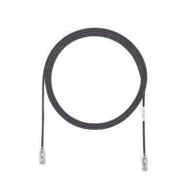 Cable de Parcheo TX6, UTP Cat6, Diámetro Reducido (28AWG), Color Negro, 15 ft
