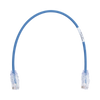 Cable de Parcheo TX6, UTP Cat6, Diámetro Reducido (28AWG), Color Azul, 1ft